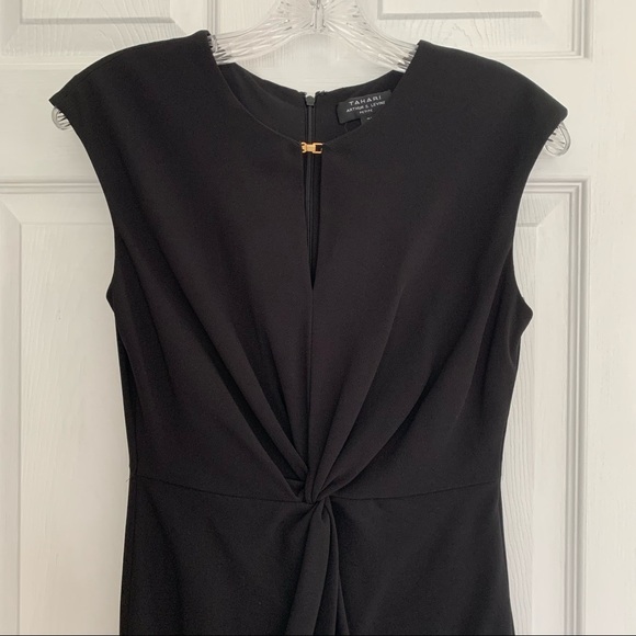 🌸 Tahari ASL Black Dress - Picture 2 of 11